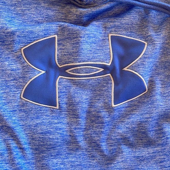 Under Armour Cold Gear Heathered Blue Hoodie - Size M - Picture 3 of 7